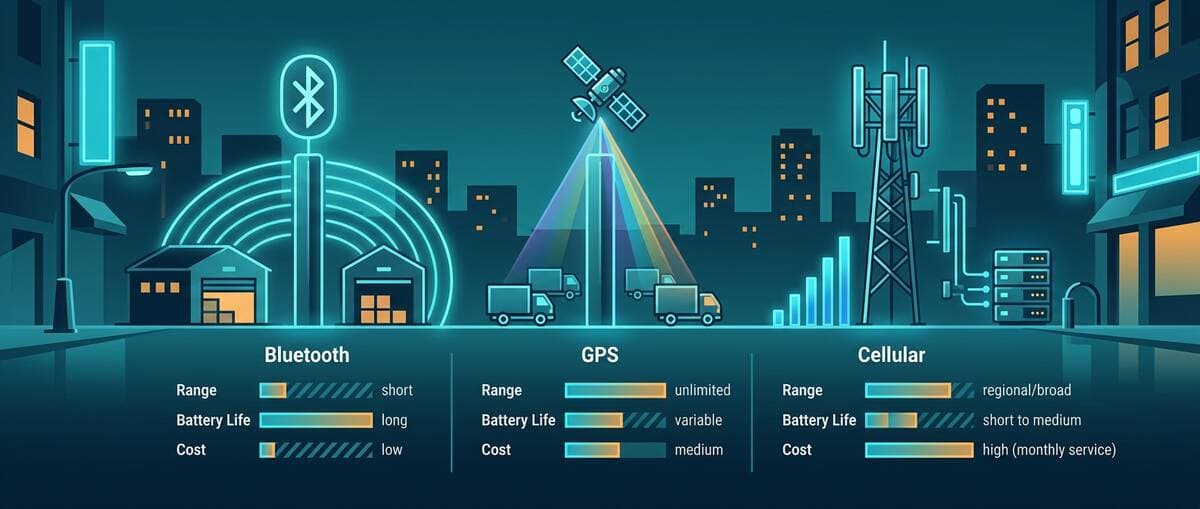 Bluetooth vs GPS vs Cellular Tracking: Complete Technology Comparison 2025