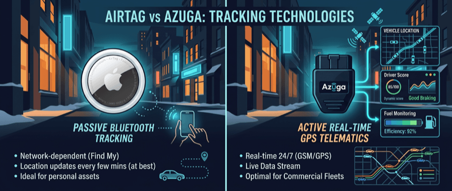 AirTags vs Azuga Fleet: Complete Comparison 2025