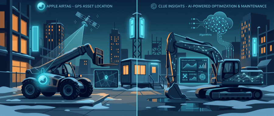 AirTags vs Clue Insights: Construction Equipment Software Comparison 2025