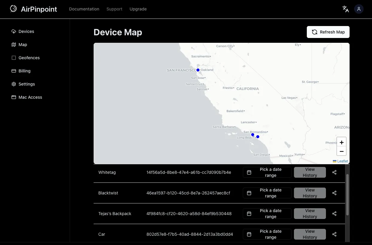 AirTag API demo